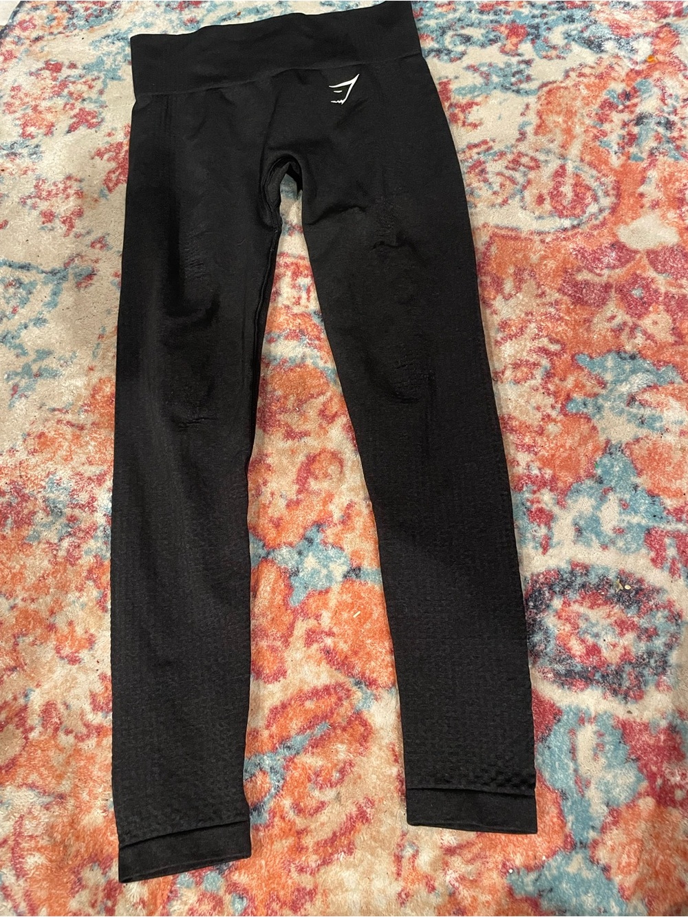 Gymshark Kids Black High-Rise Performance Leggings with Logo